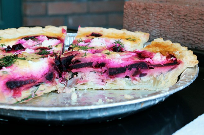 Beet and goat cheese quiche4